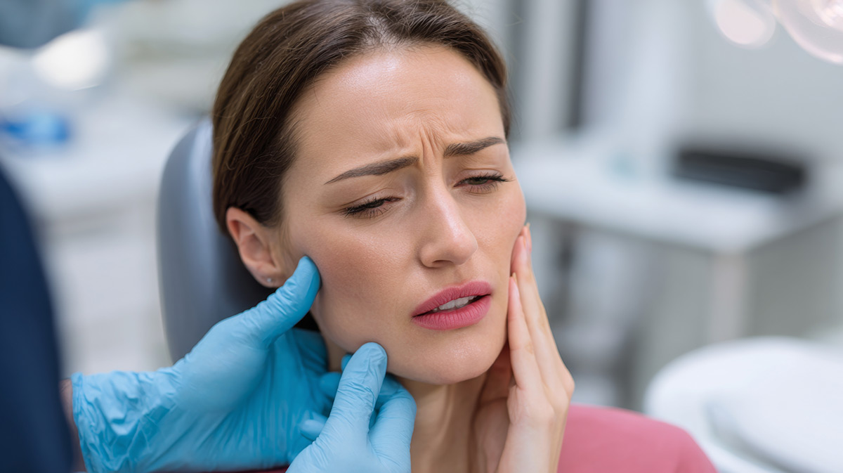 Patient experiencing tooth pain